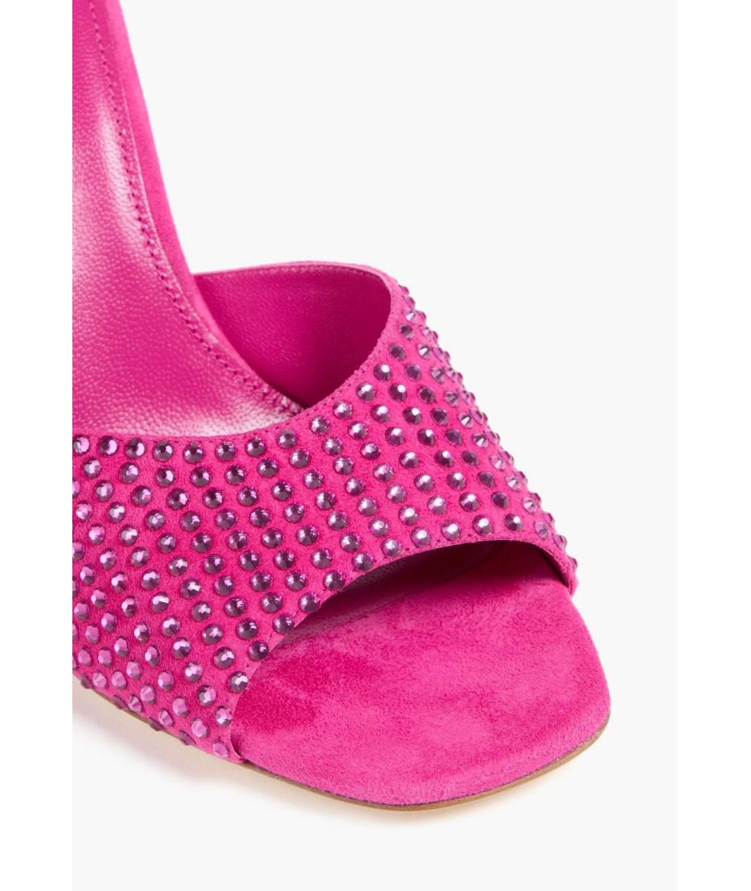 PARIS TEXAS Фуксия замшевые мюли, фото 4