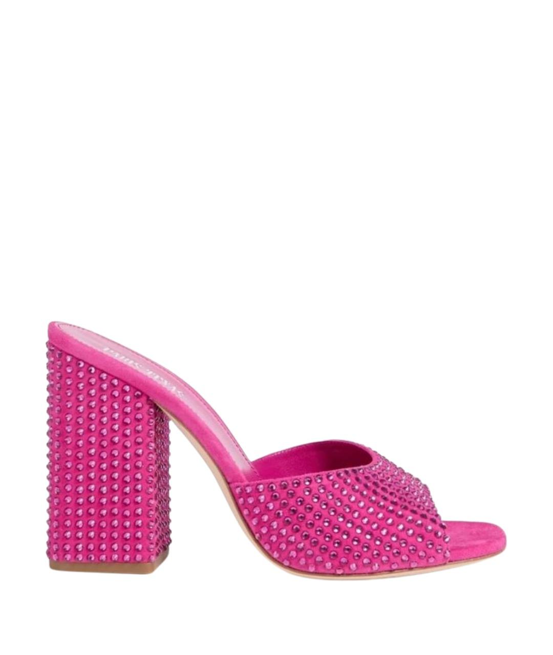 PARIS TEXAS Фуксия замшевые мюли, фото 1