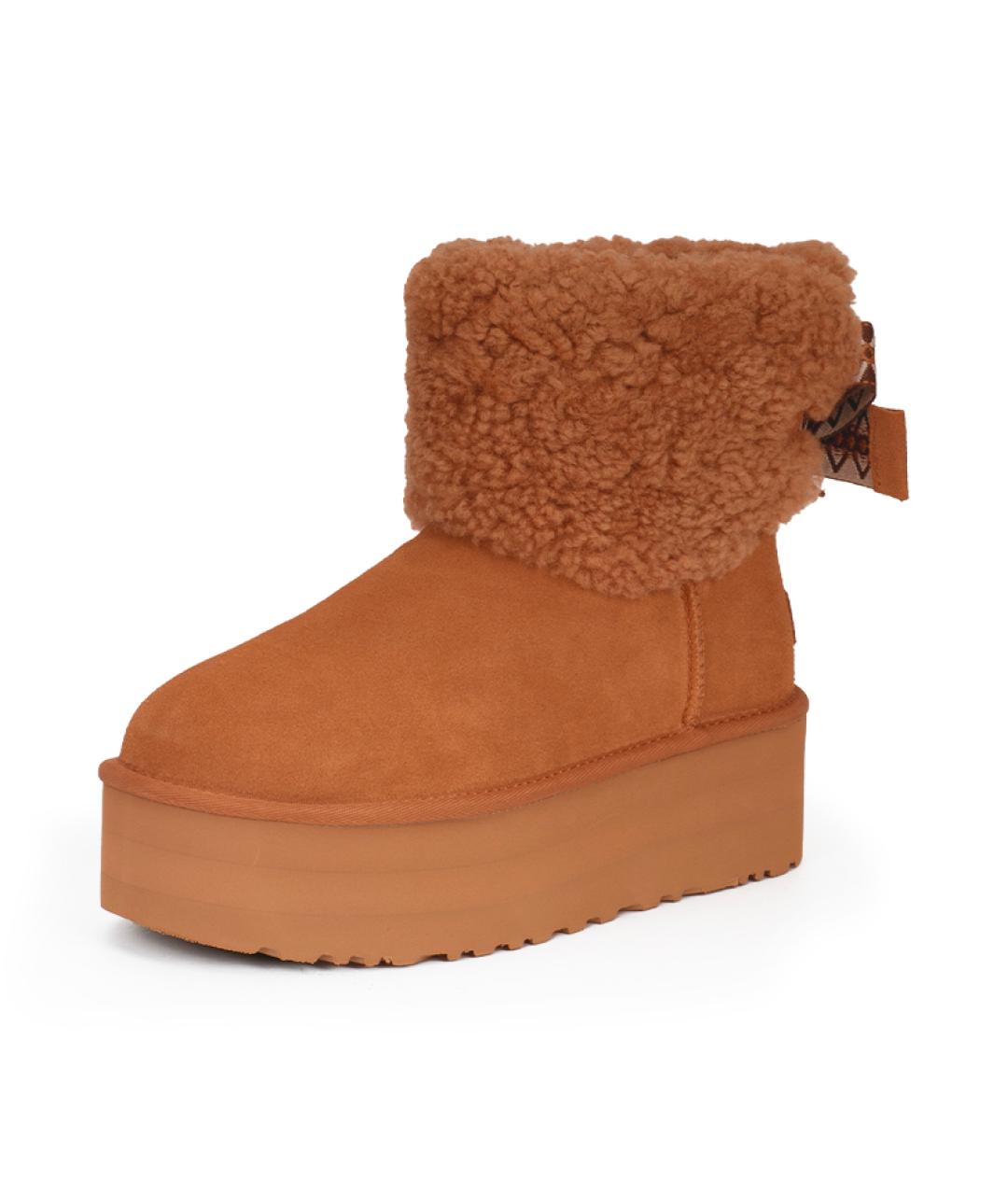UGG AUSTRALIA Коричневые замшевые ботинки, фото 2