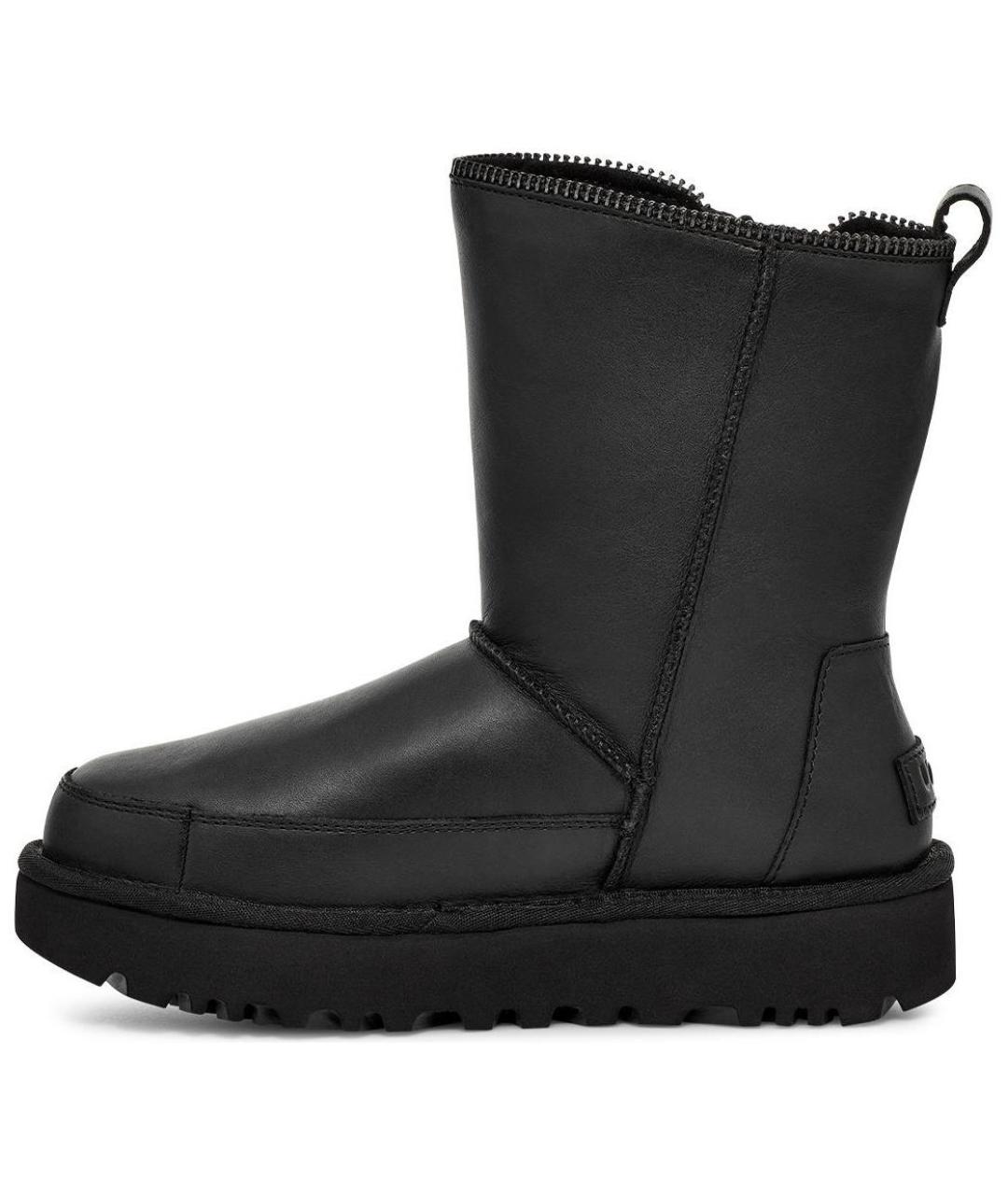 UGG AUSTRALIA Черные кожаные ботинки, фото 2