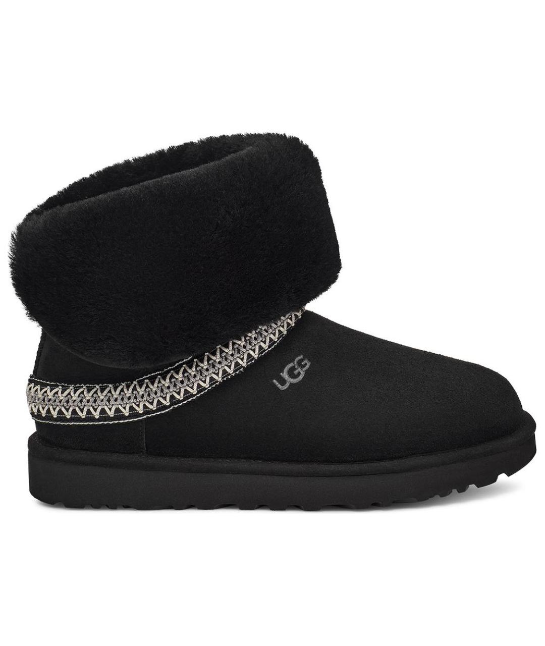 UGG AUSTRALIA Черные нубуковые ботинки, фото 5