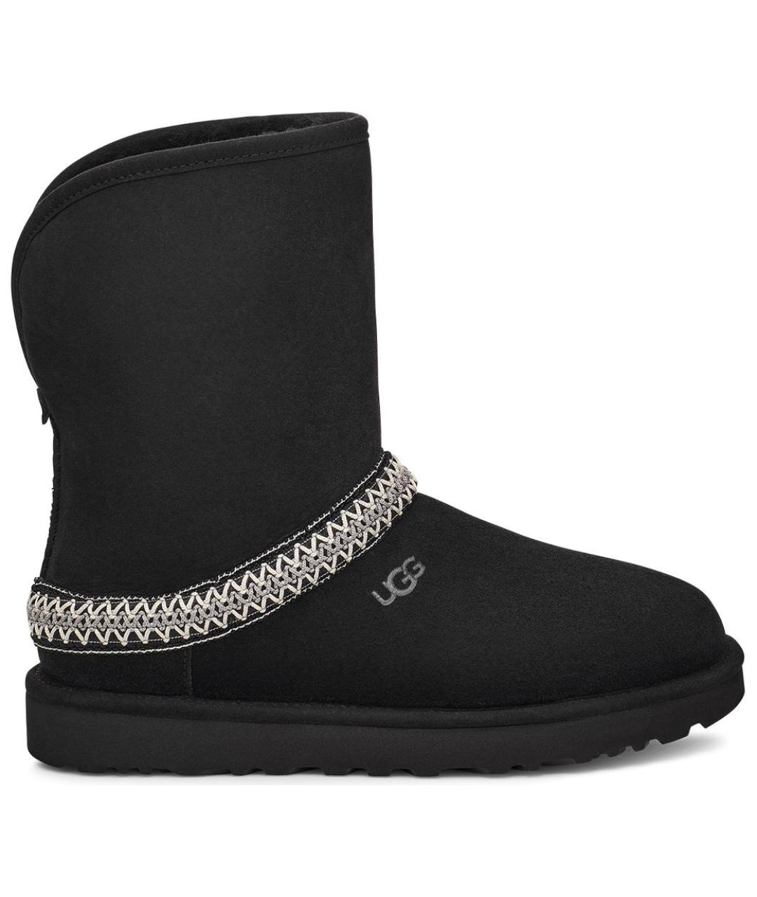 UGG AUSTRALIA Черные нубуковые ботинки, фото 1