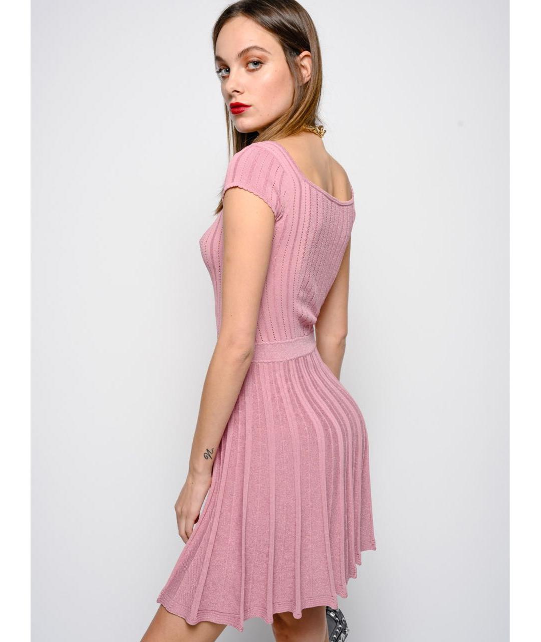 PINKO Розовое полиэстеровое коктейльное платье, фото 2