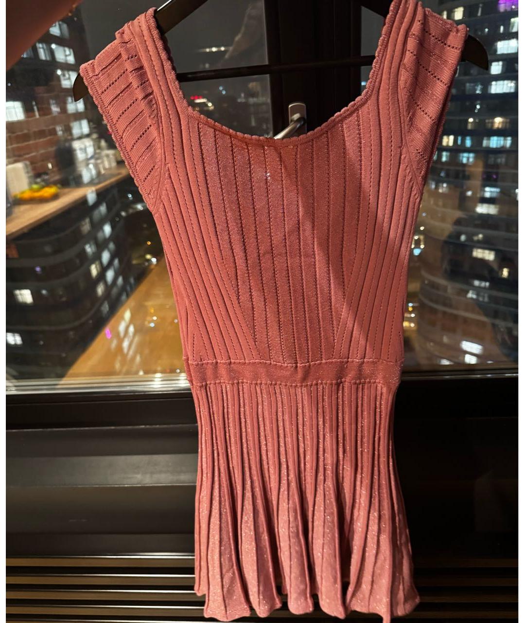 PINKO Розовое полиэстеровое коктейльное платье, фото 3