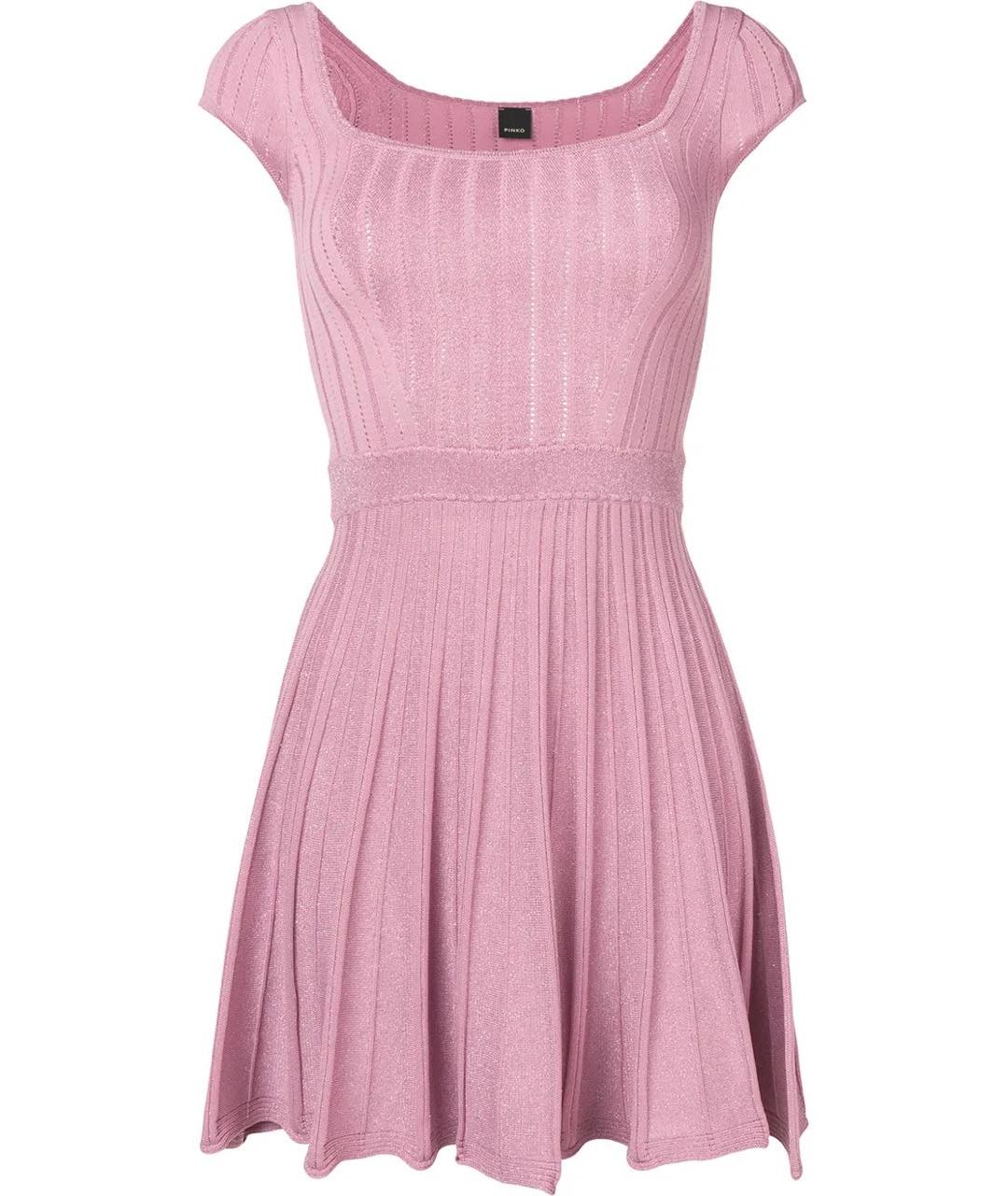 PINKO Розовое полиэстеровое коктейльное платье, фото 6