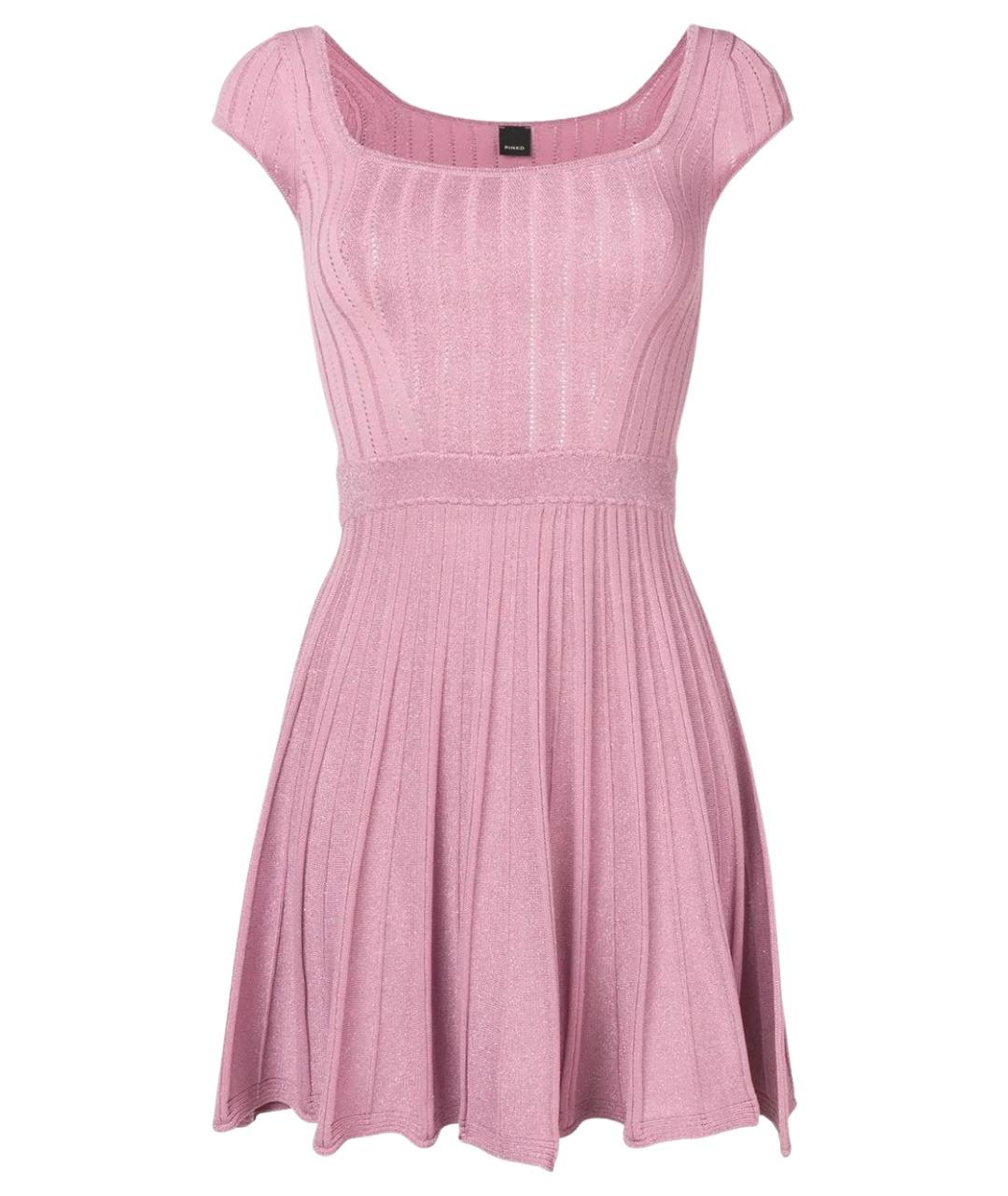 PINKO Розовое полиэстеровое коктейльное платье, фото 7