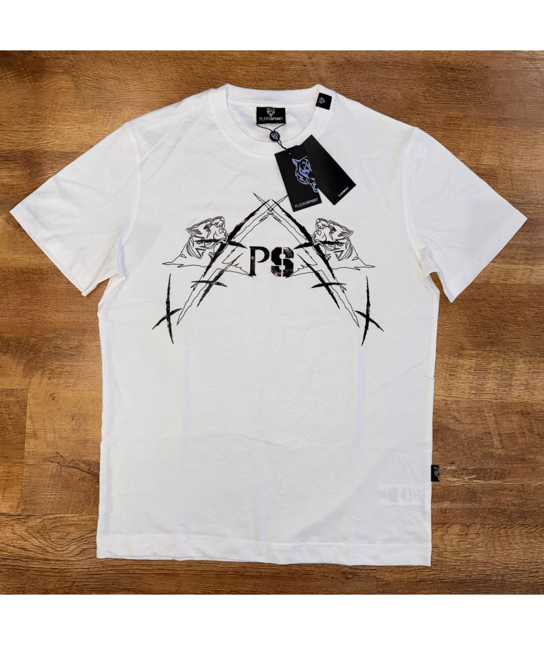 PLEIN SPORT Белая хлопковая футболка, фото 8