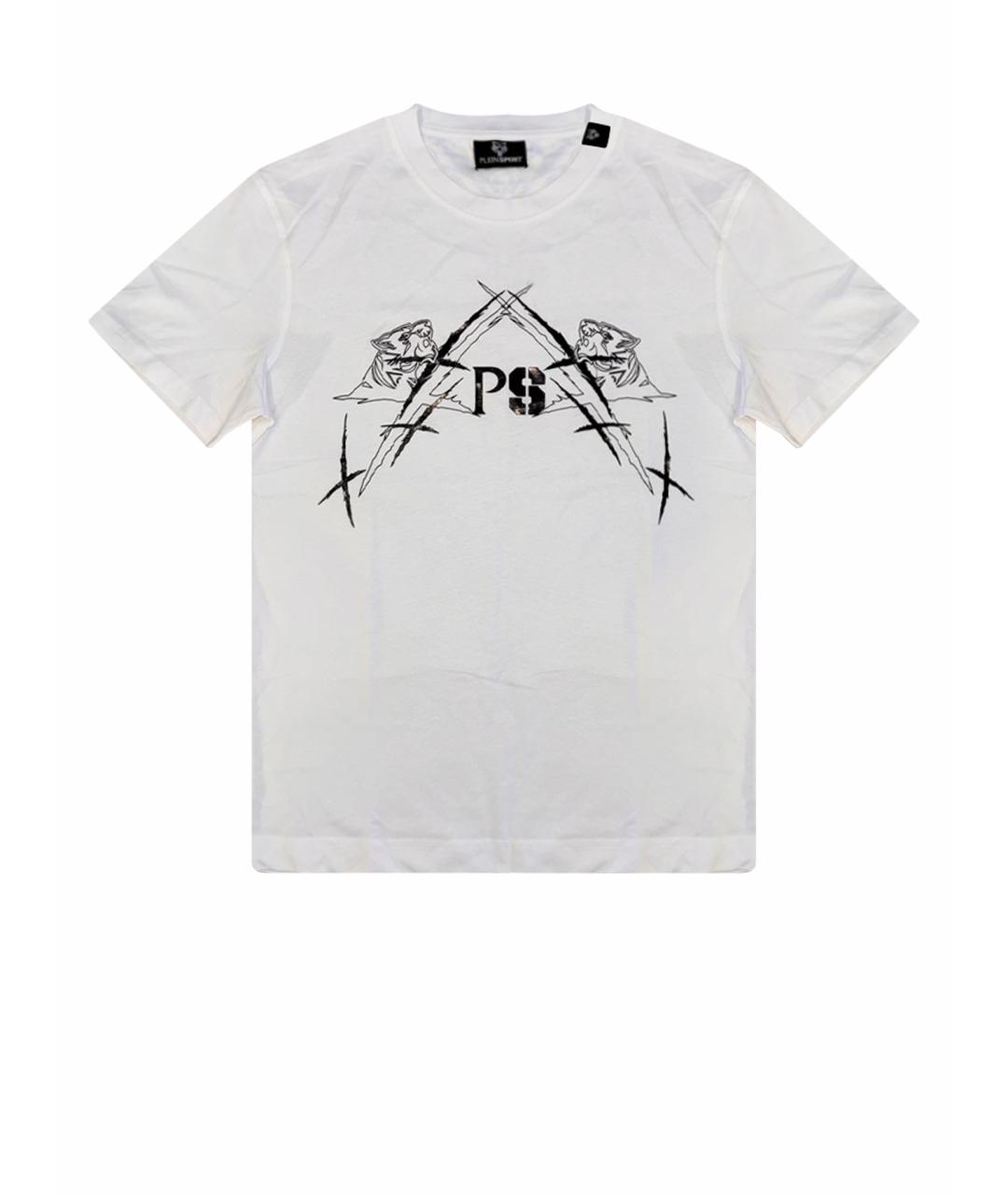 PLEIN SPORT Белая хлопковая футболка, фото 1