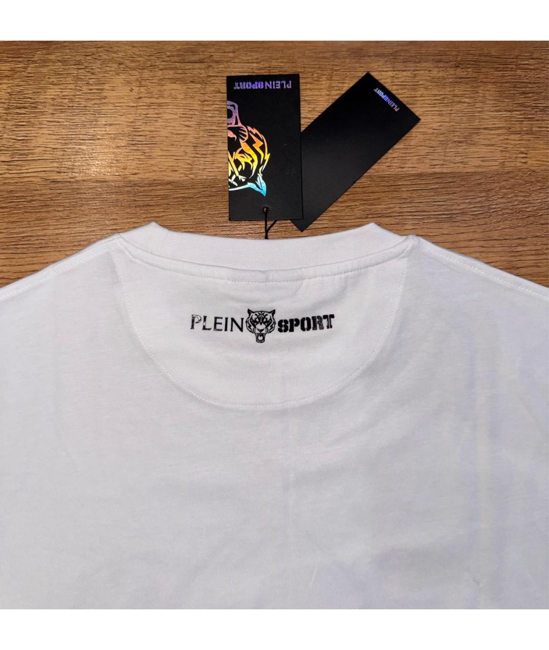 PLEIN SPORT Белая хлопковая футболка, фото 6