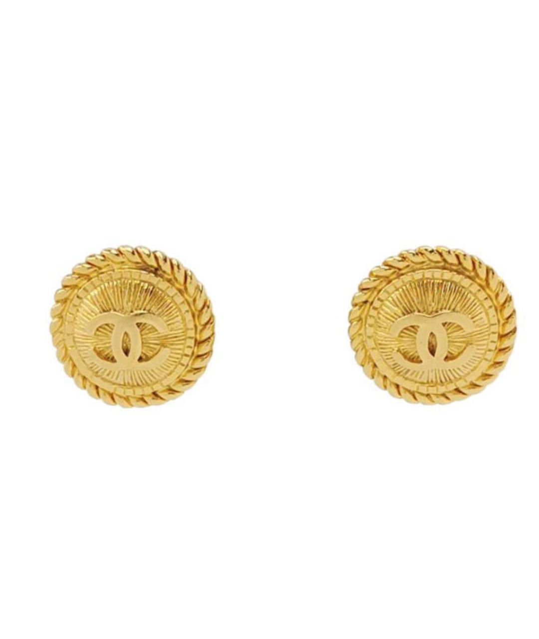 CHANEL Золотые позолоченные клипсы, фото 1