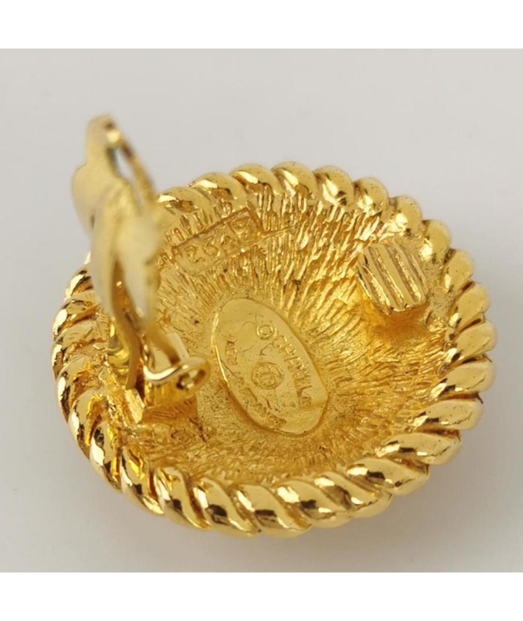 CHANEL Золотые позолоченные клипсы, фото 4