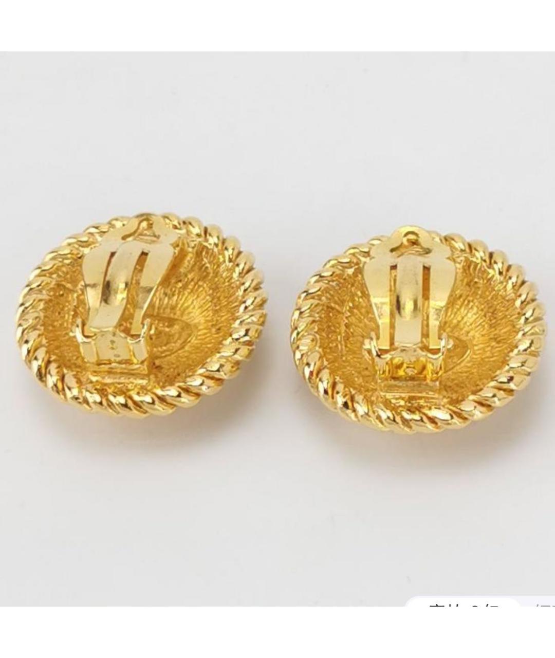 CHANEL Золотые позолоченные клипсы, фото 3