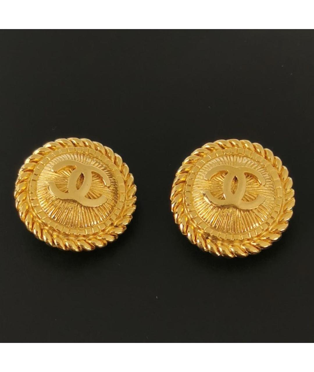 CHANEL Золотые позолоченные клипсы, фото 5