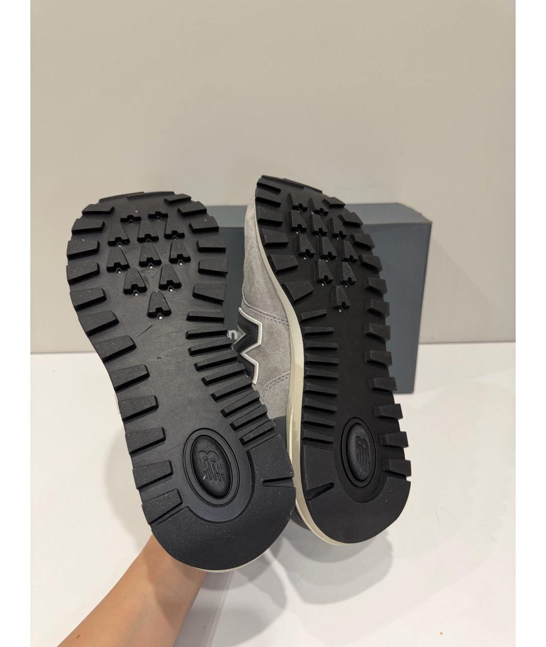 NEW BALANCE Серые замшевые низкие кроссовки / кеды, фото 3