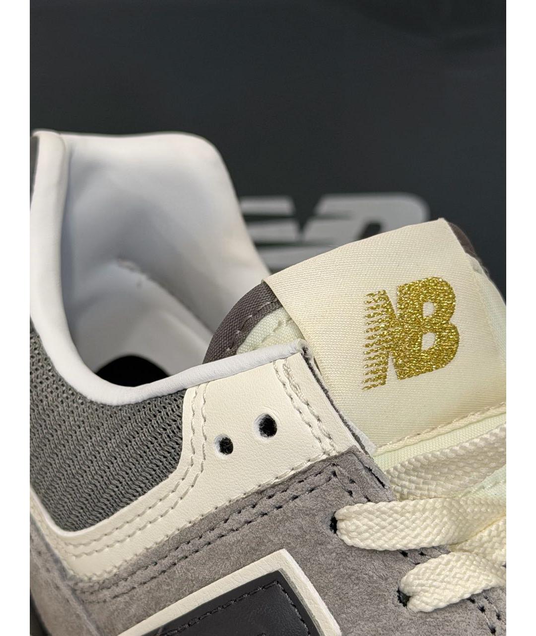 NEW BALANCE Серые замшевые низкие кроссовки / кеды, фото 6