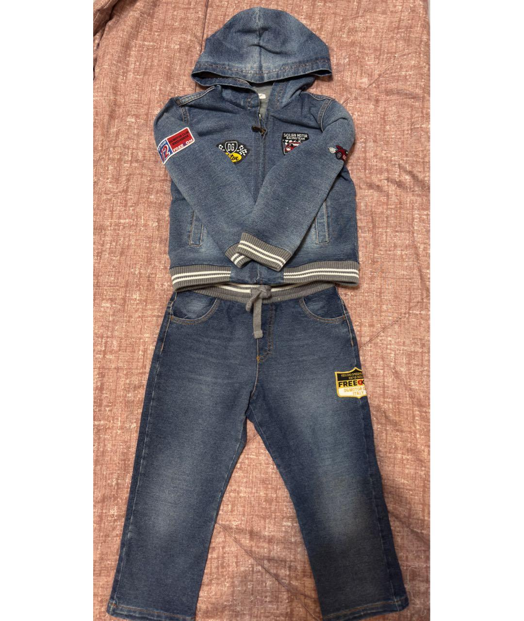 DOLCE&GABBANA Синий деним комплект, фото 5