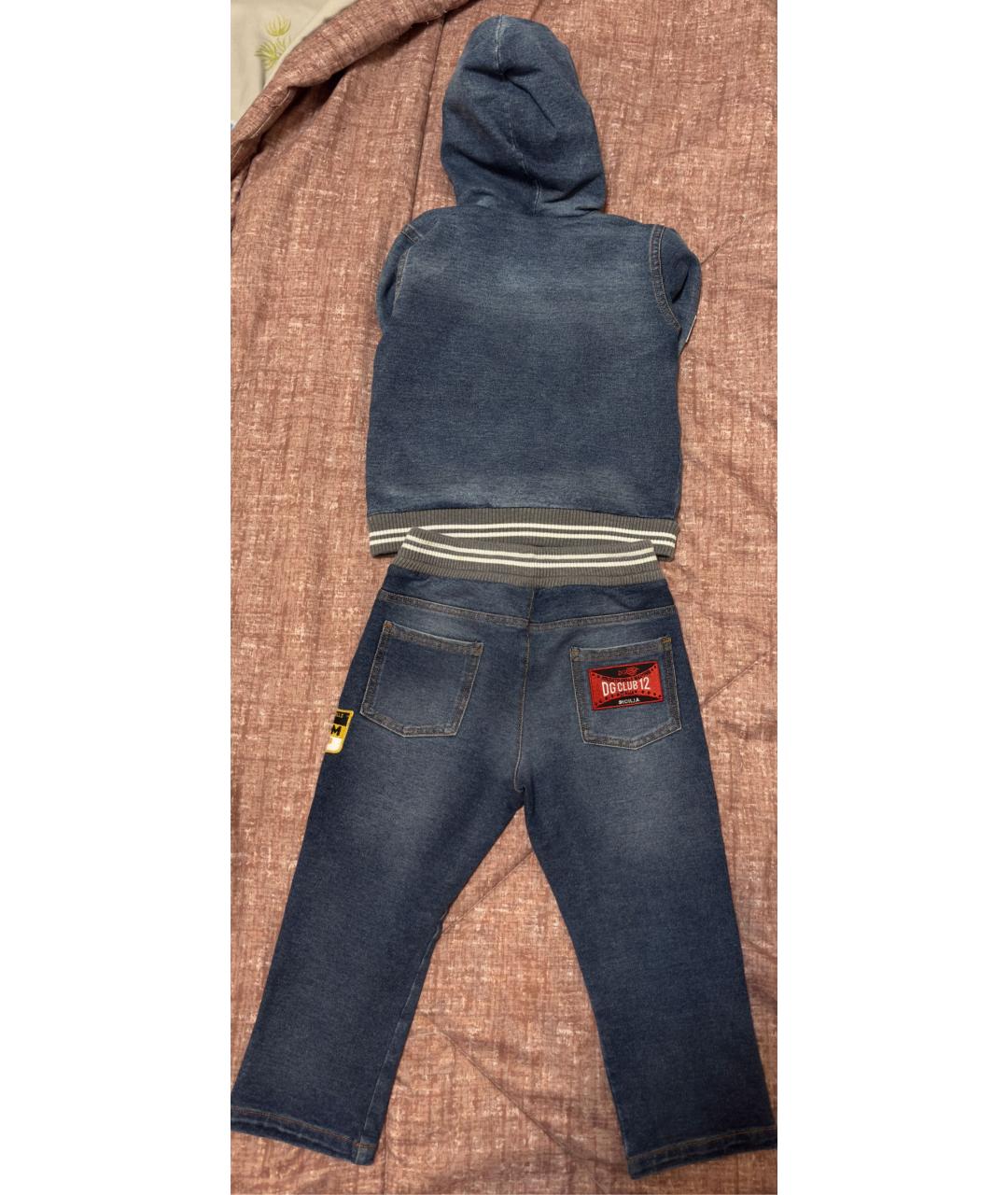 DOLCE&GABBANA Синий деним комплект, фото 2