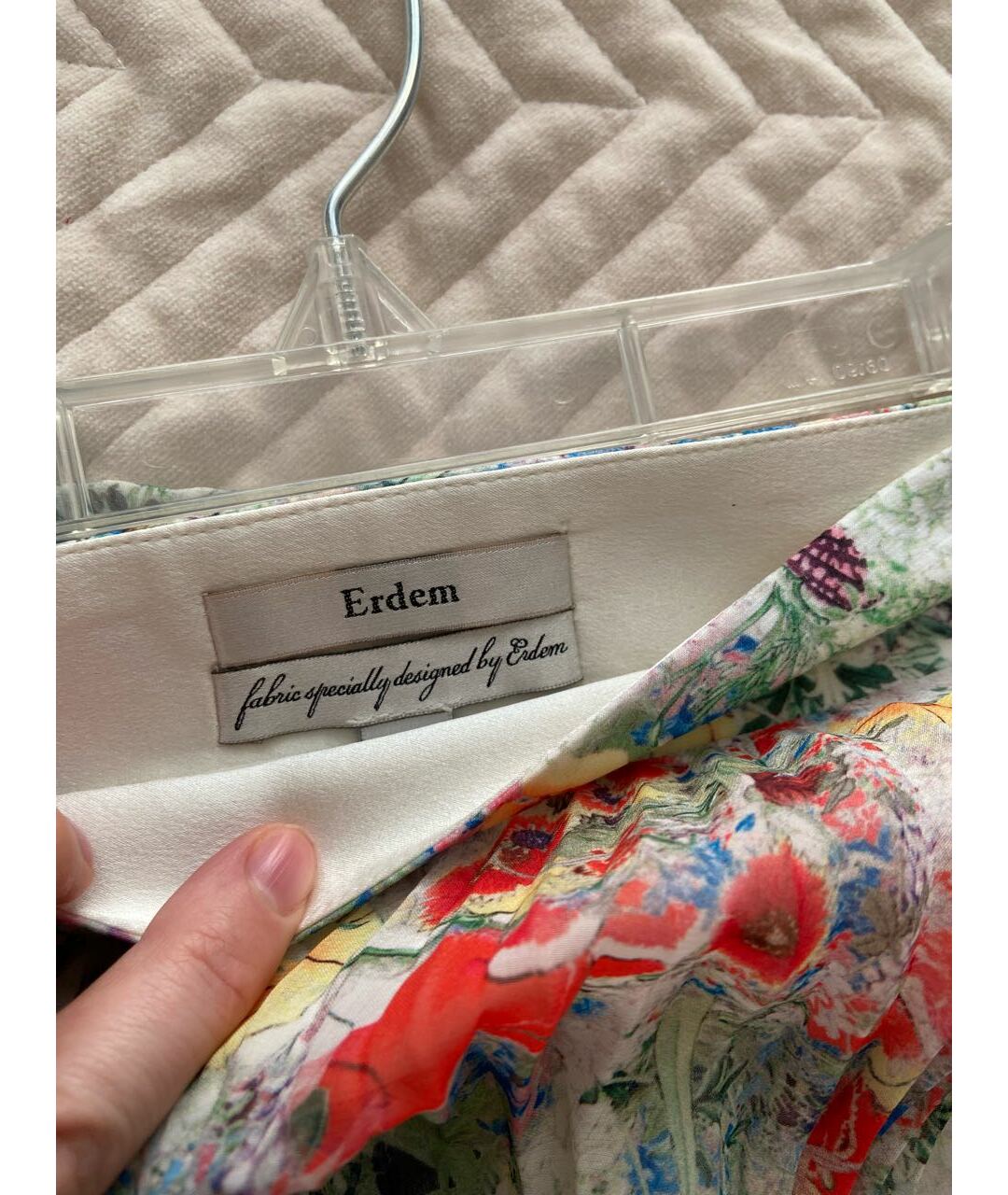 ERDEM Мульти шелковая юбка миди, фото 3