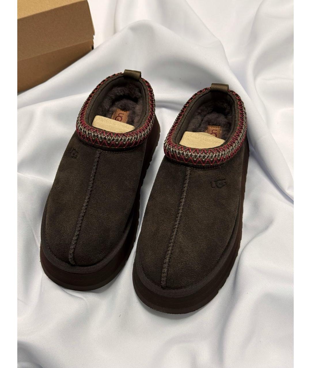 UGG AUSTRALIA Коричневые замшевые сабо, фото 6