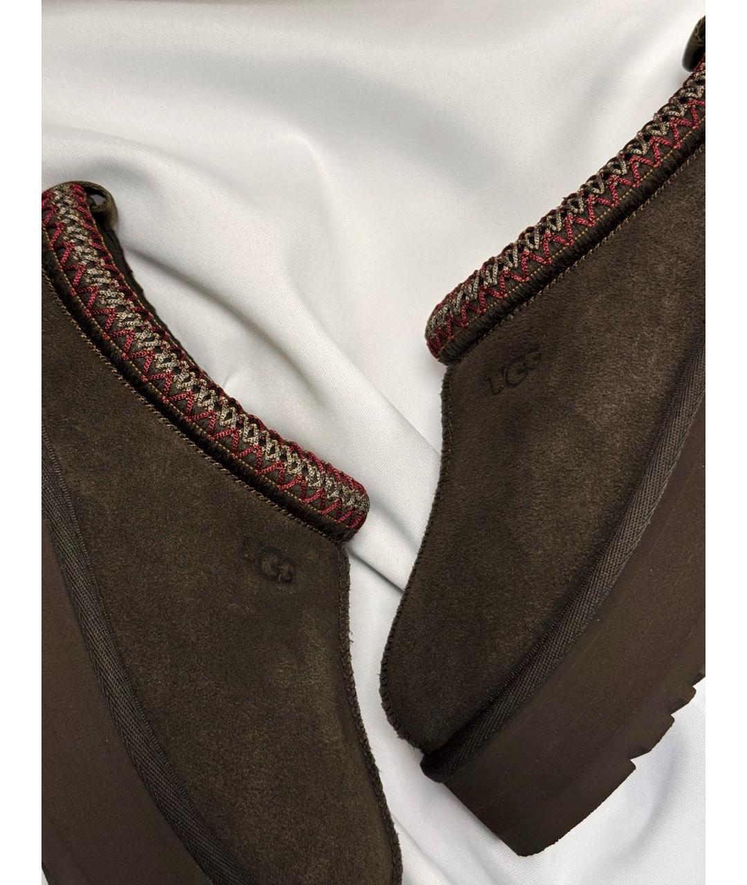 UGG AUSTRALIA Коричневые замшевые сабо, фото 4