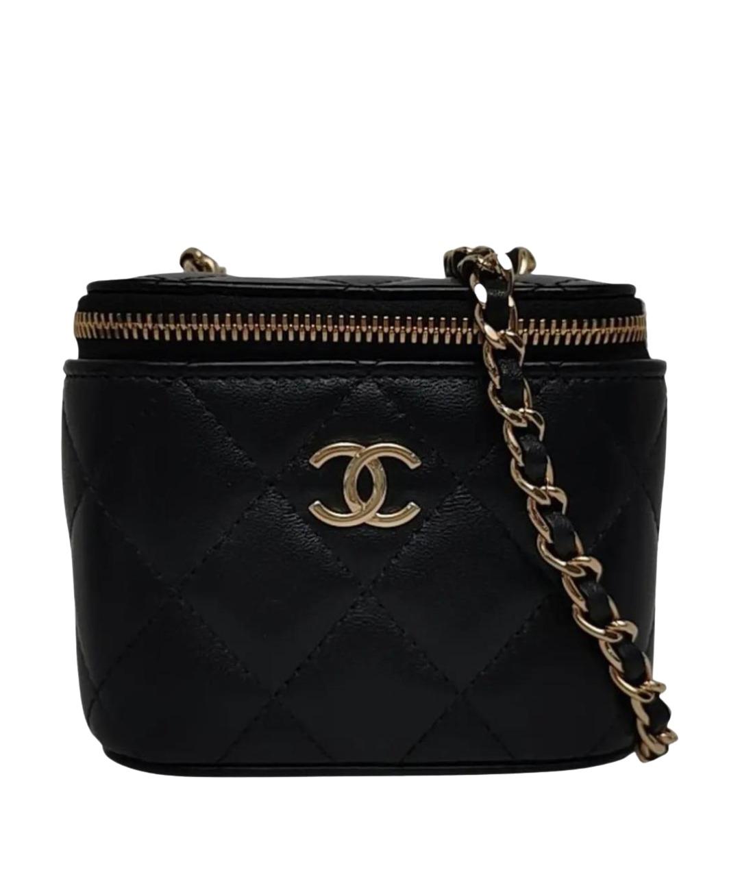 CHANEL Черная кожаная сумка через плечо, фото 1