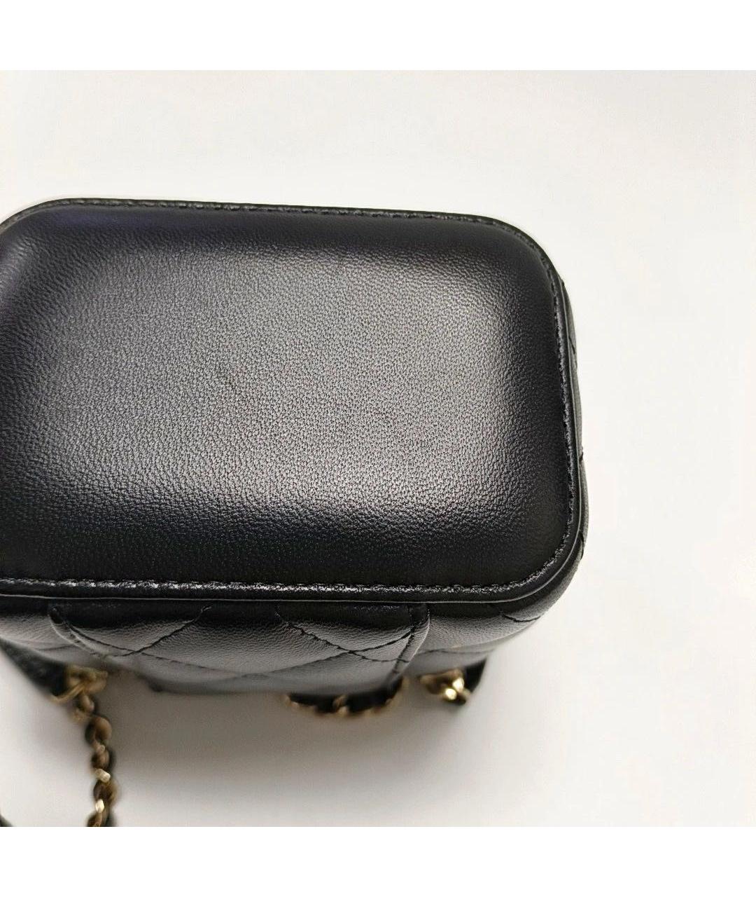 CHANEL Черная кожаная сумка через плечо, фото 7