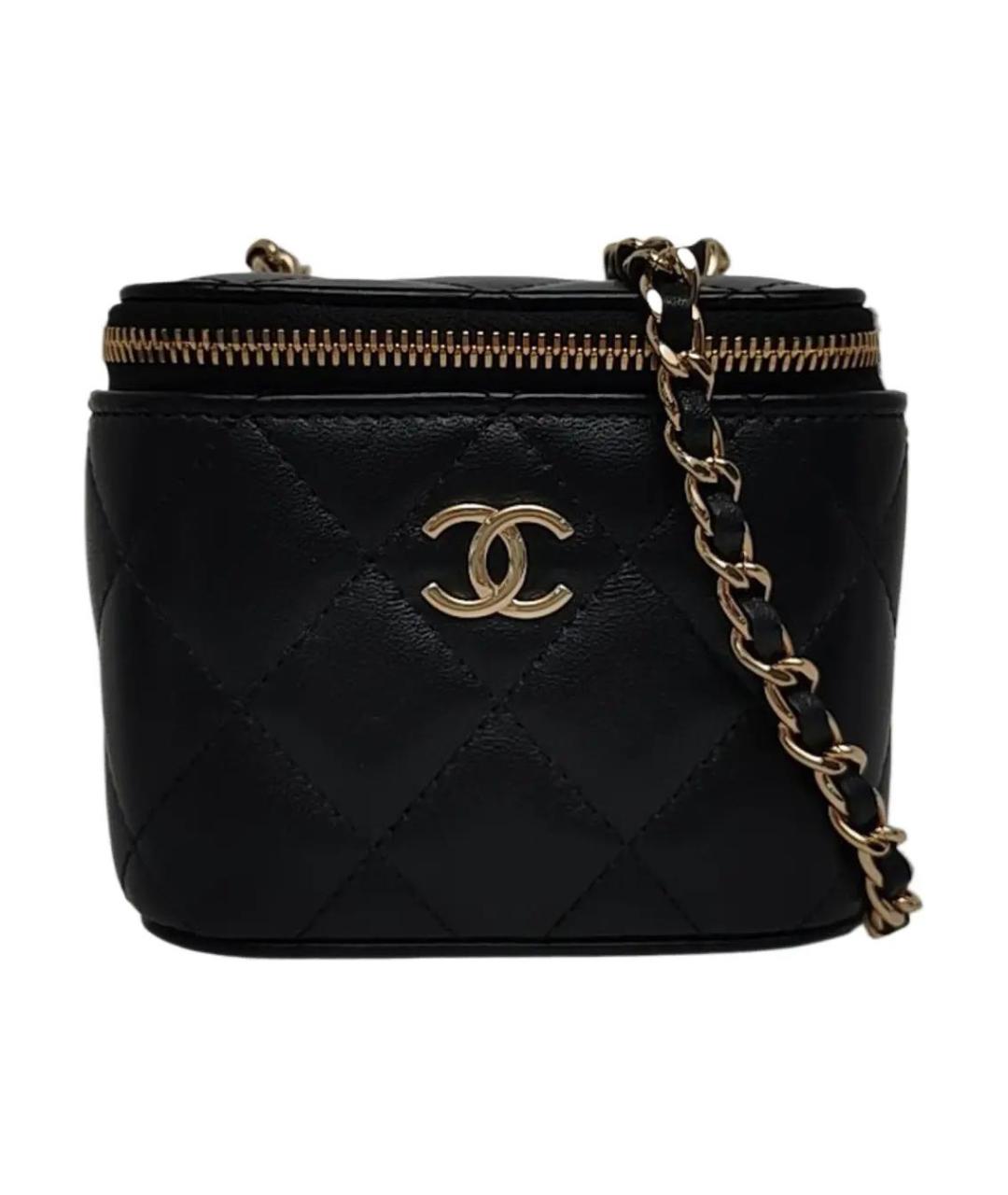 CHANEL Черная кожаная сумка через плечо, фото 8