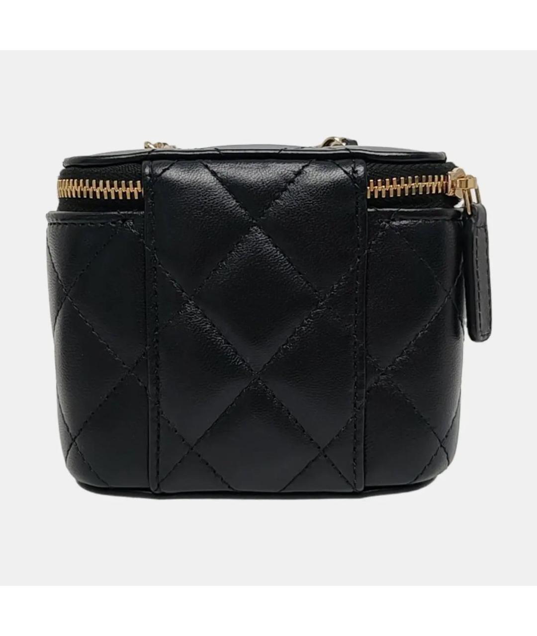 CHANEL Черная кожаная сумка через плечо, фото 4