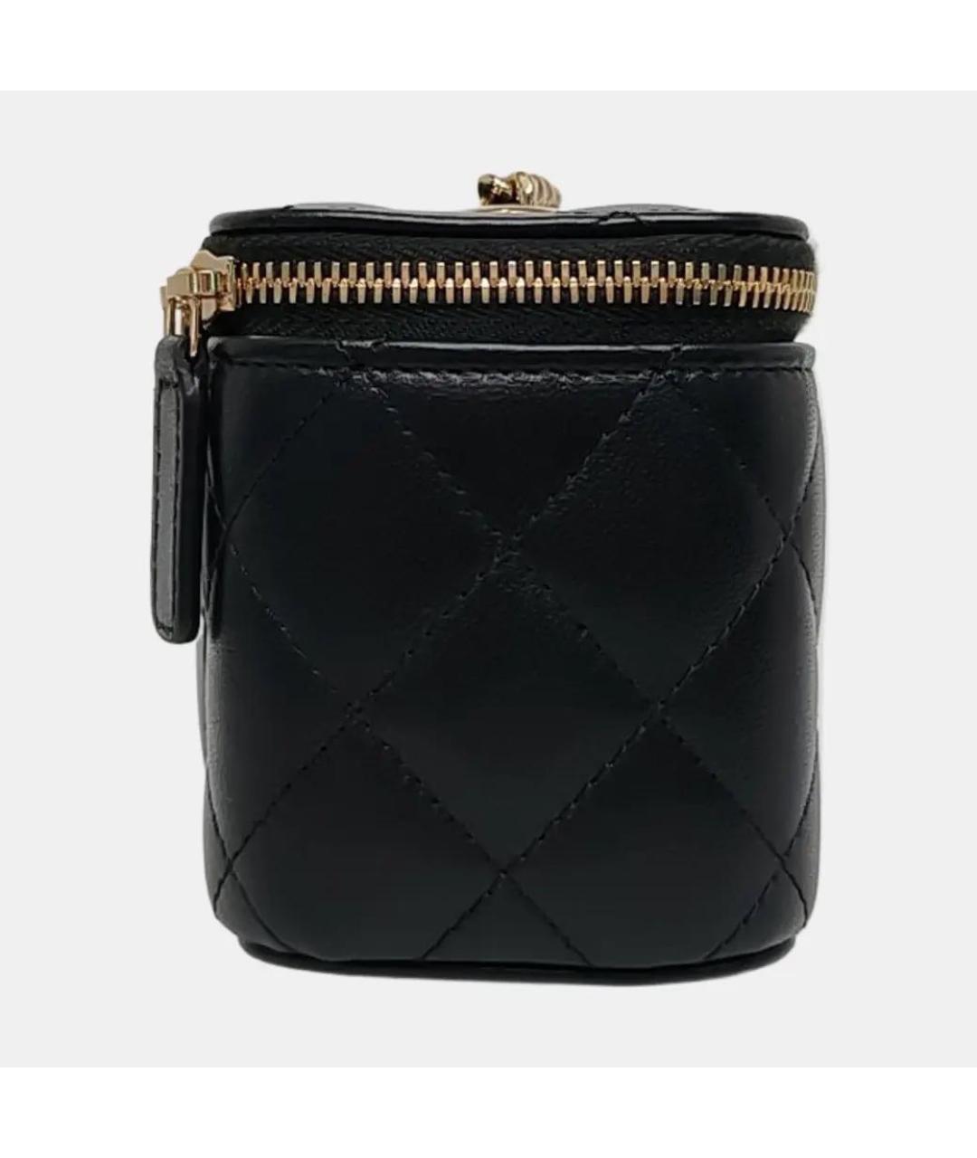 CHANEL Черная кожаная сумка через плечо, фото 3