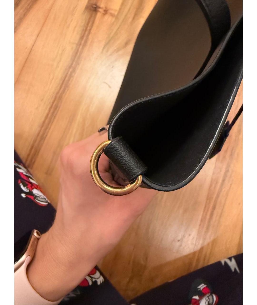 SAINT LAURENT Черная кожаная сумка тоут, фото 6