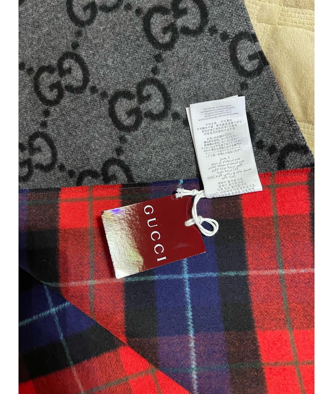 GUCCI Мульти шерстяной шарф, фото 7