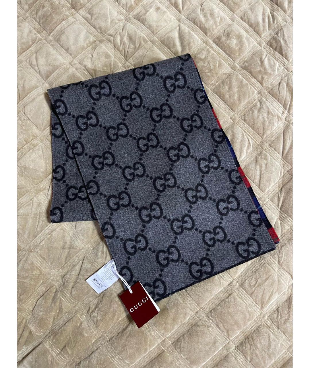 GUCCI Мульти шерстяной шарф, фото 3