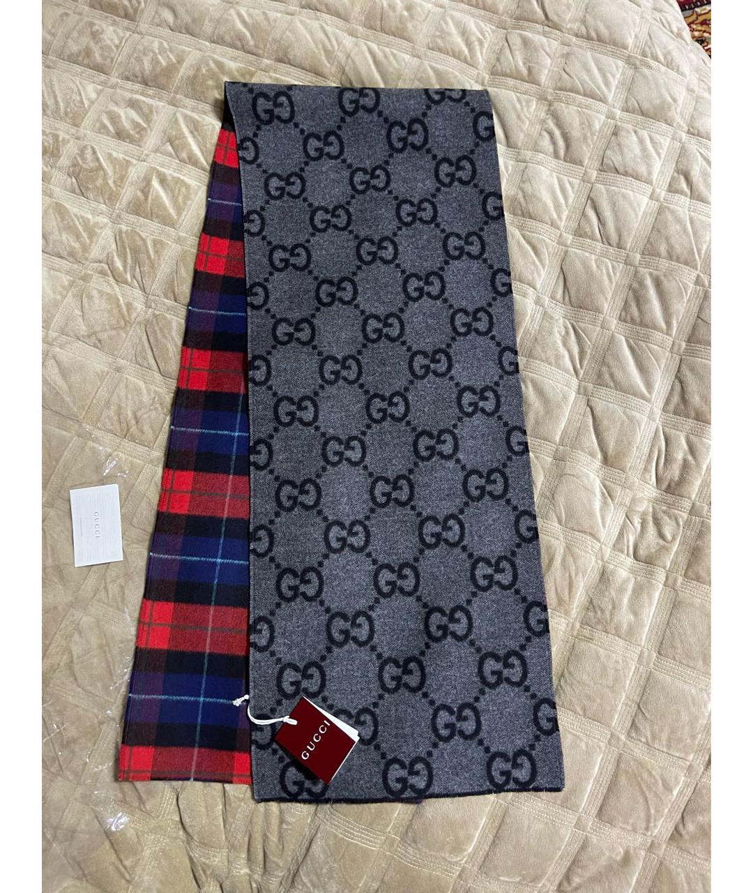 GUCCI Мульти шерстяной шарф, фото 9