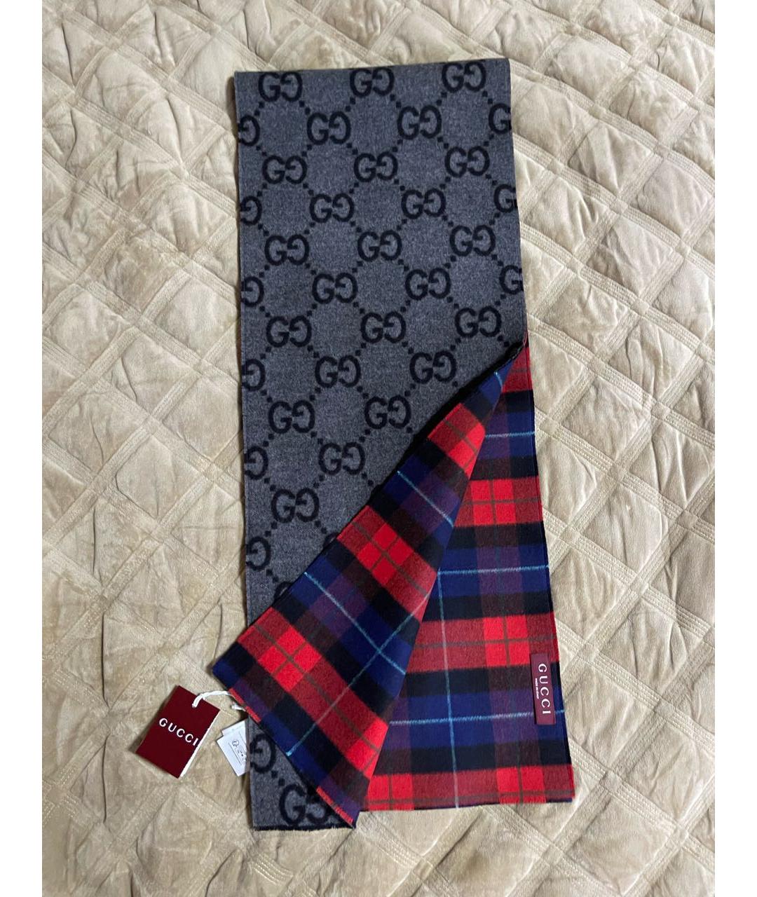 GUCCI Мульти шерстяной шарф, фото 2