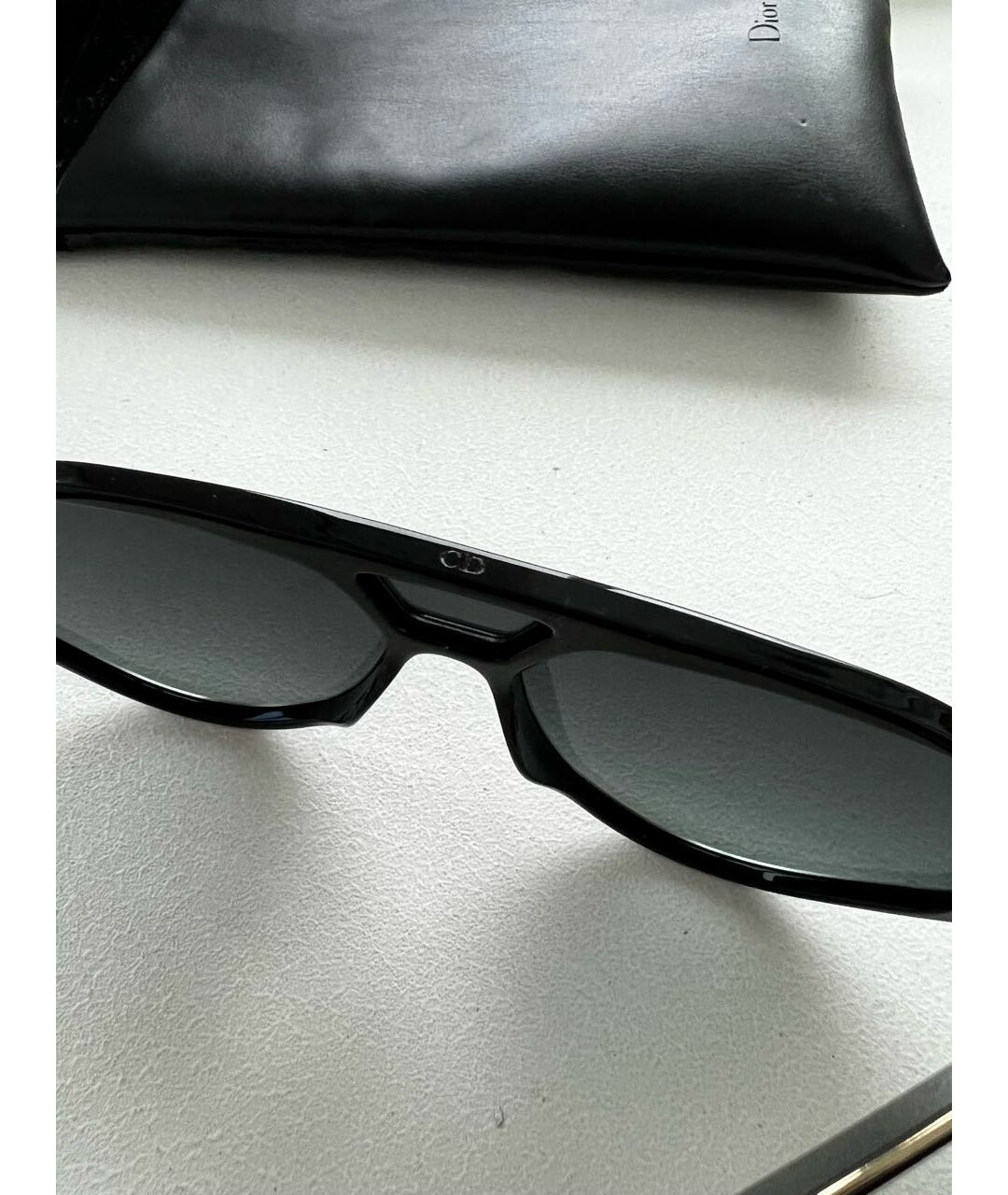 CHRISTIAN DIOR Черные пластиковые солнцезащитные очки, фото 5