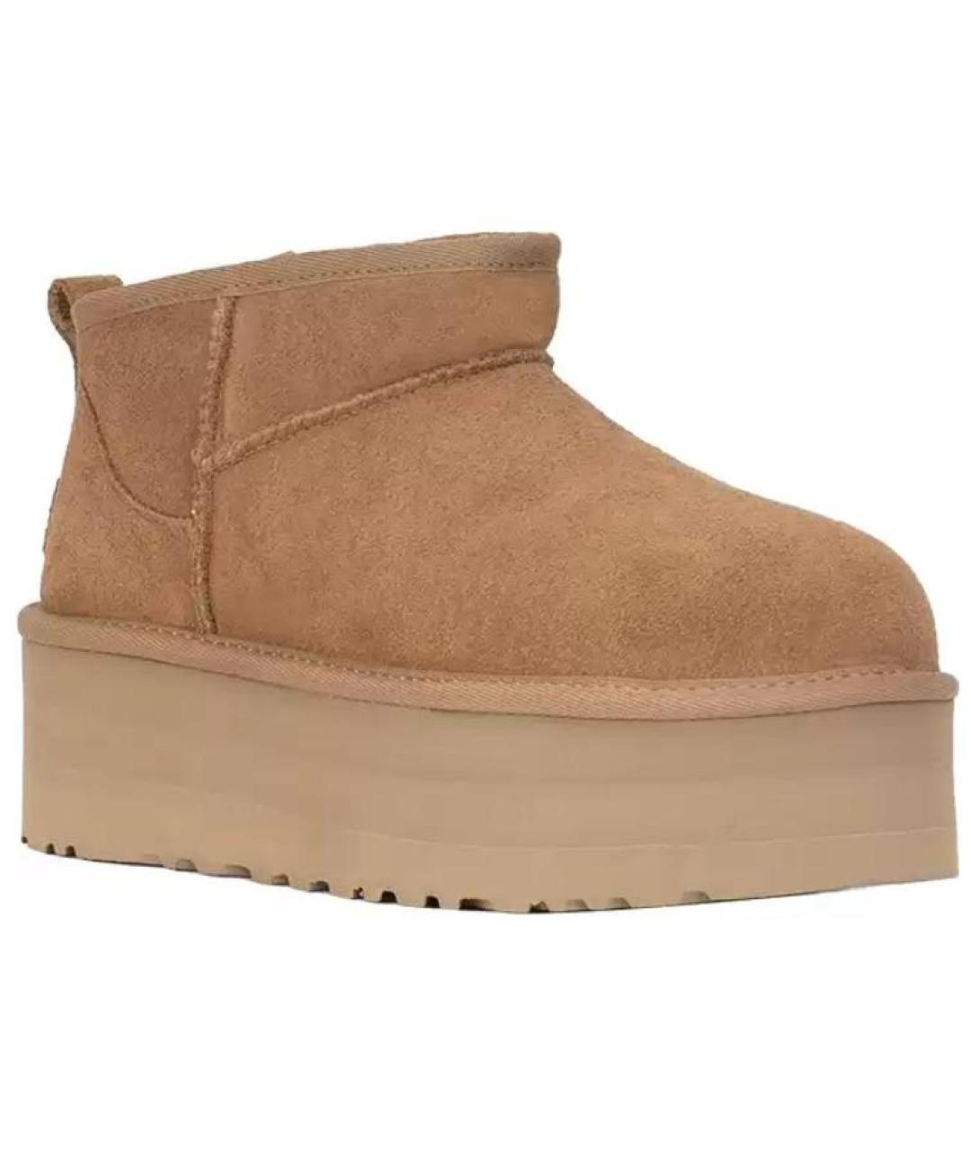 UGG AUSTRALIA Коричневые замшевые ботинки, фото 4