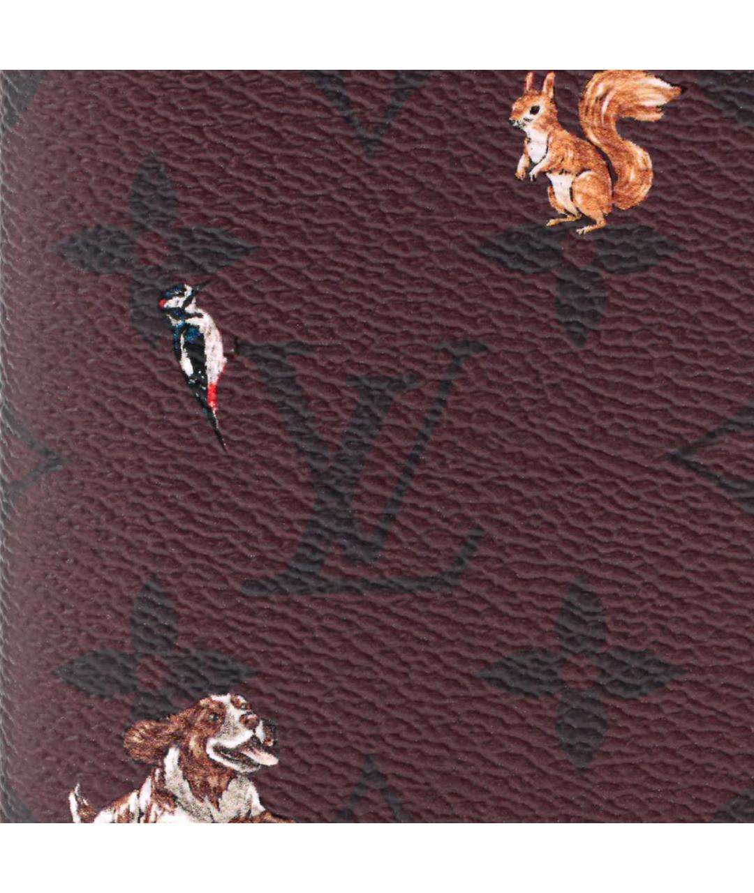 LOUIS VUITTON Бордовый кожаный кошелек, фото 4