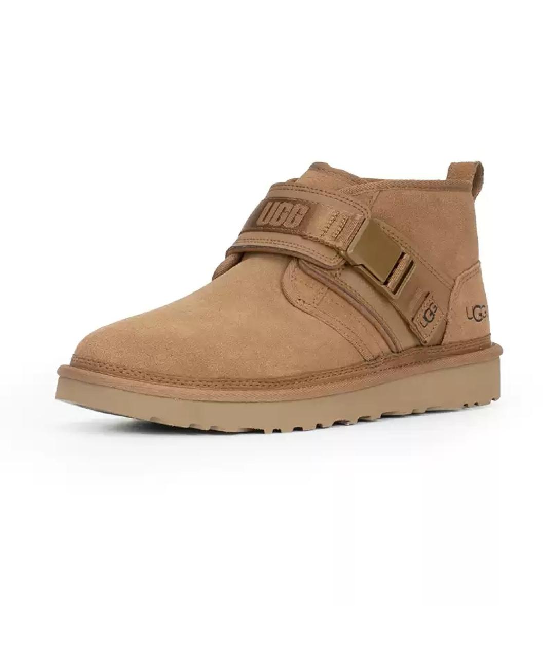 UGG AUSTRALIA Коричневые замшевые высокие ботинки, фото 2