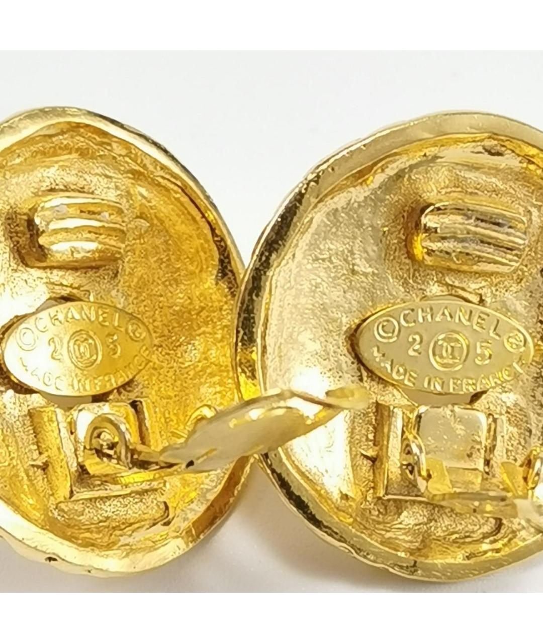 CHANEL Золотые позолоченные клипсы, фото 5