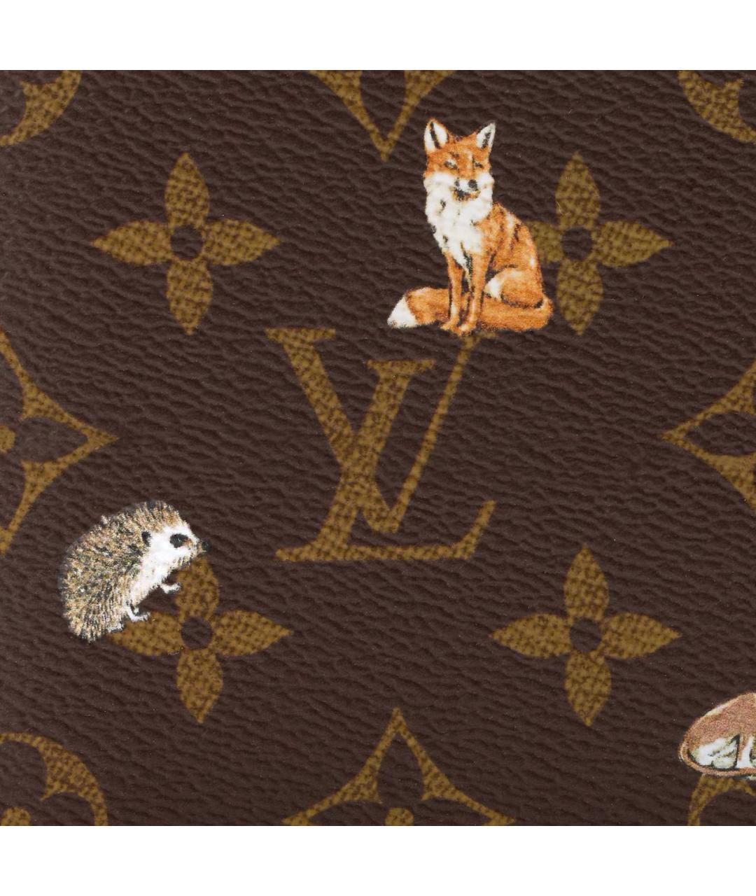 LOUIS VUITTON Коричневый кожаный кошелек, фото 4