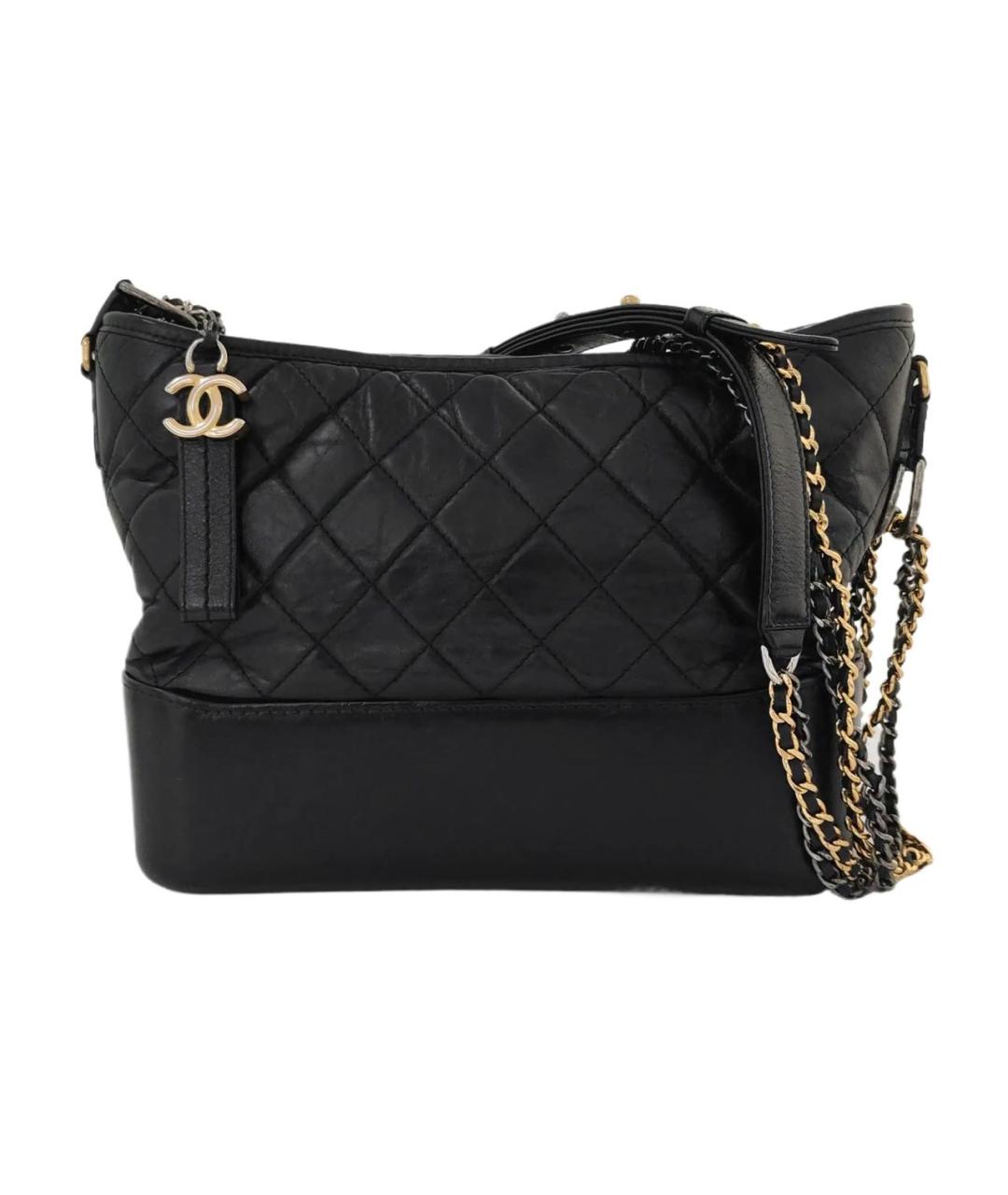 CHANEL Черная кожаная сумка тоут, фото 9