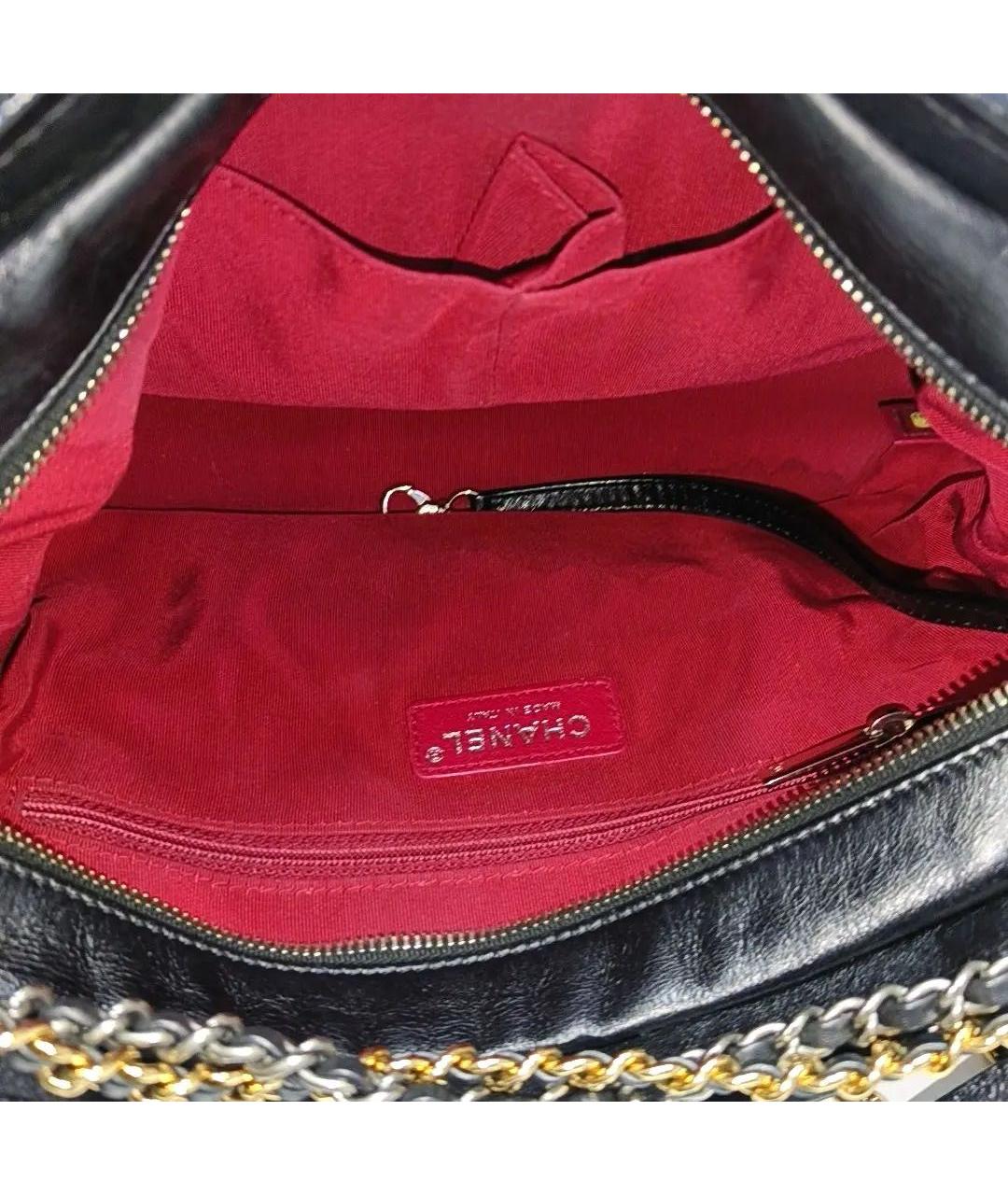 CHANEL Черная кожаная сумка тоут, фото 6