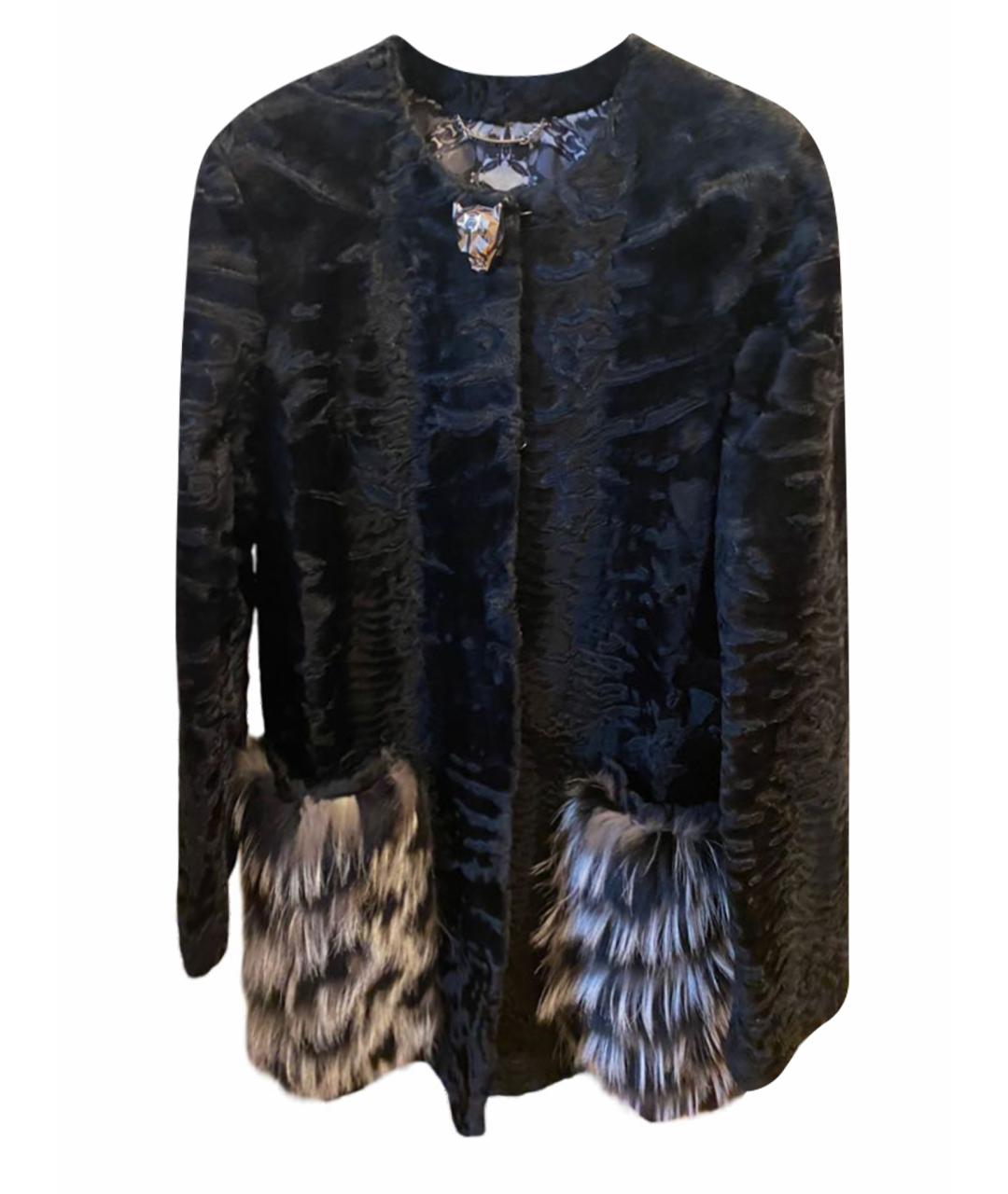 PHILIPP PLEIN Черная меховая шуба, фото 1