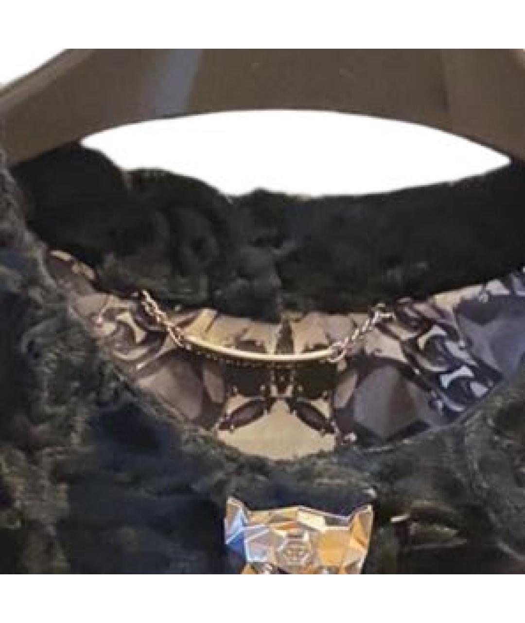 PHILIPP PLEIN Черная меховая шуба, фото 3