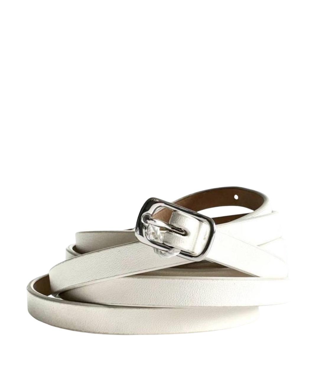 MAISON MARGIELA Белый кожаный ремень, фото 1