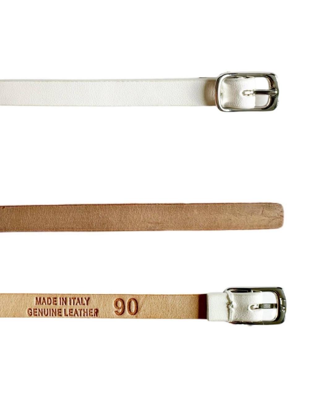 MAISON MARGIELA Белый кожаный ремень, фото 3