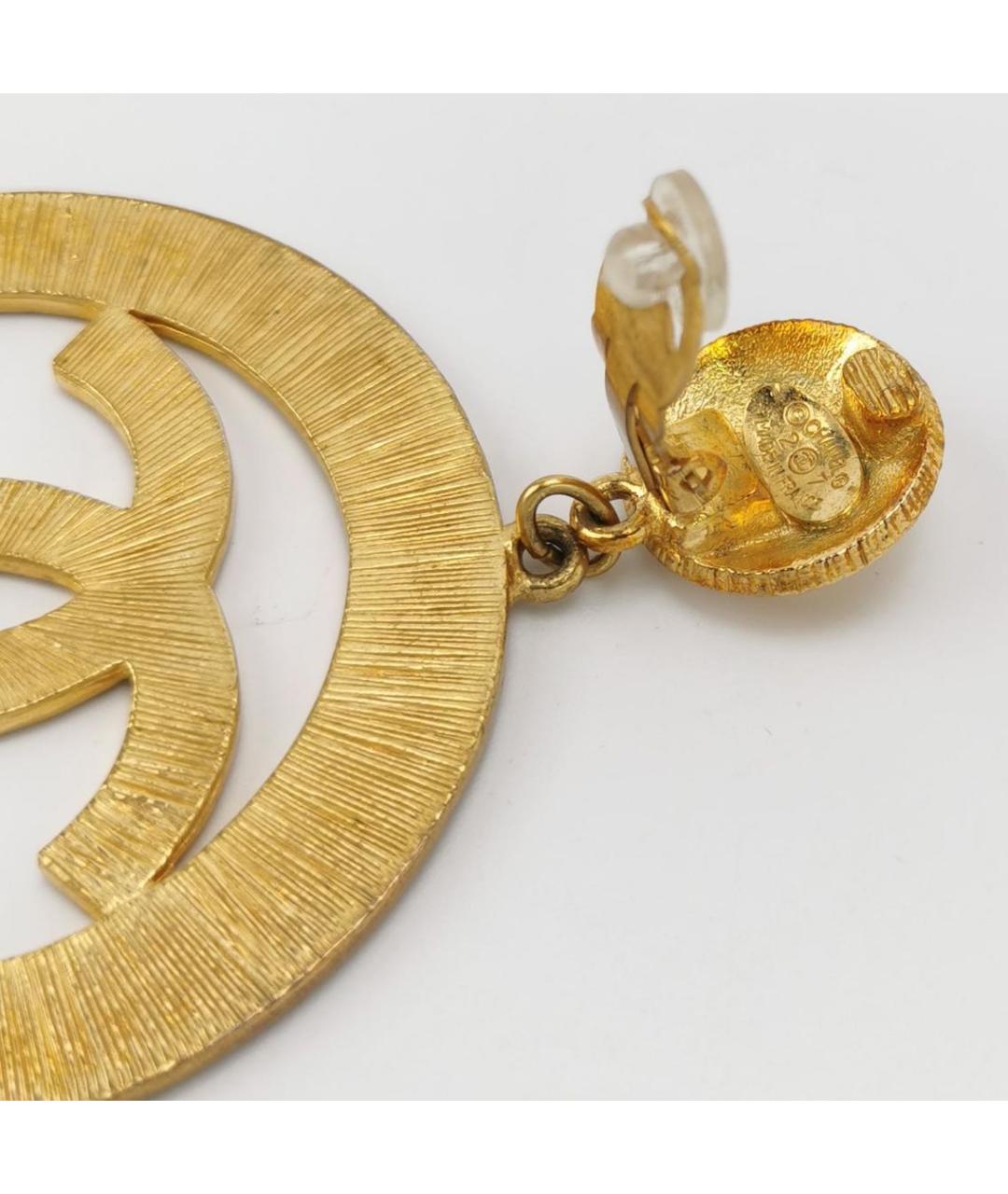 CHANEL Золотые позолоченные клипсы, фото 4