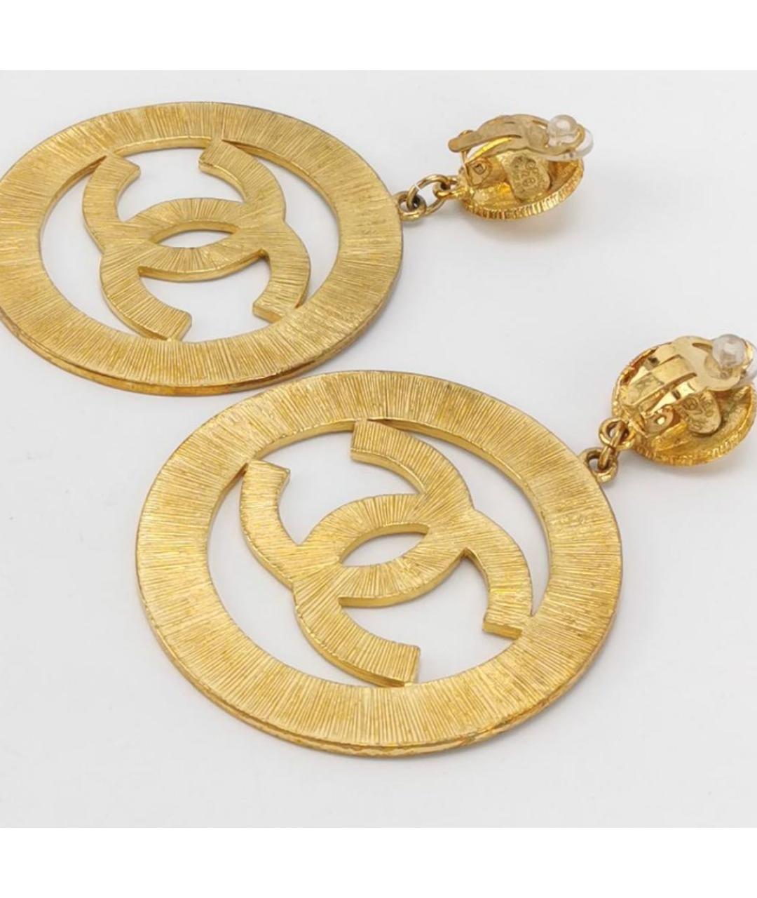 CHANEL Золотые позолоченные клипсы, фото 3