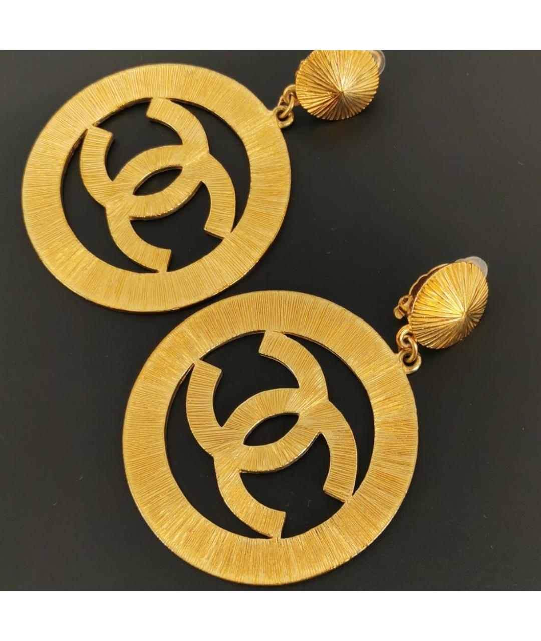 CHANEL Золотые позолоченные клипсы, фото 5