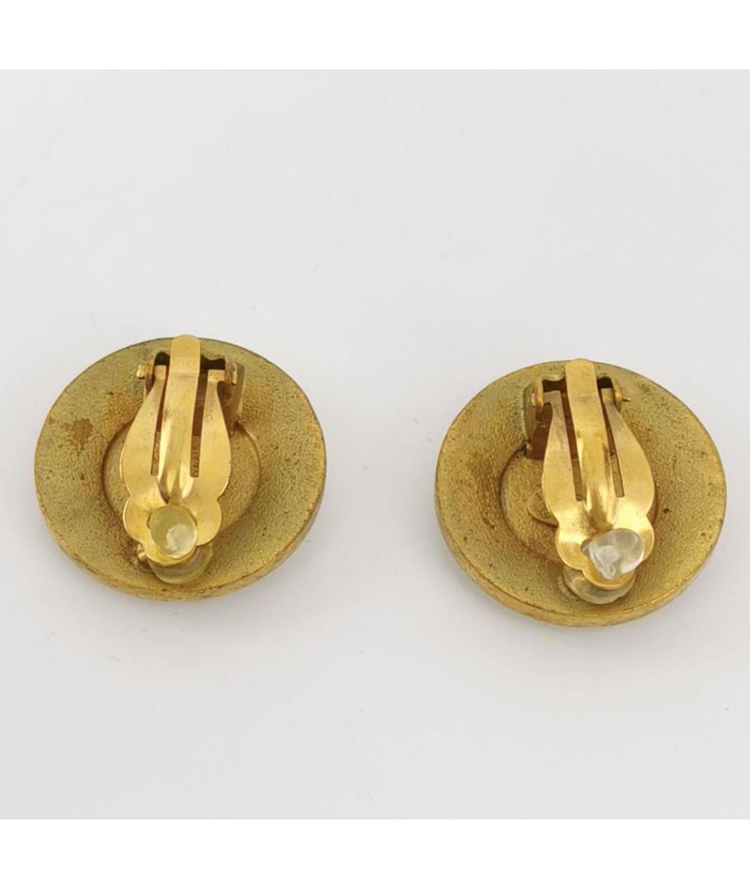 CHANEL Черные металлические клипсы, фото 4